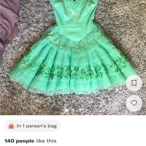 ISO FOR BETSEY JOHNSON green/teal strapless sequin dress . prefer size 2-3